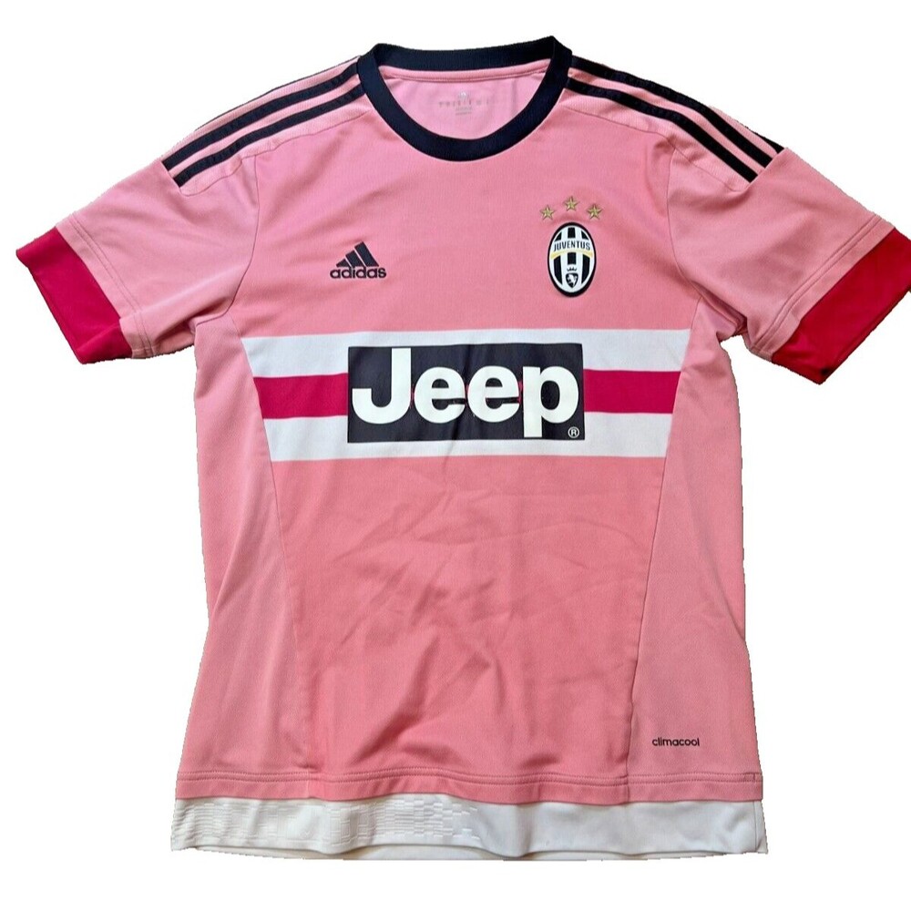 Authentic Original Adidas Juventus Away Pink Jersey Shirt 2015/16 Sz M Fast Ship